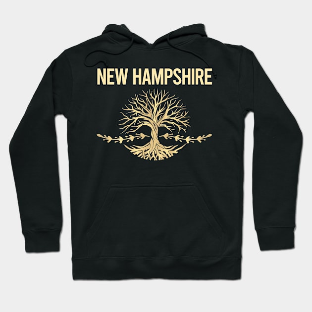 Nature Tree Of Life State New Hampshire Hoodie by flaskoverhand